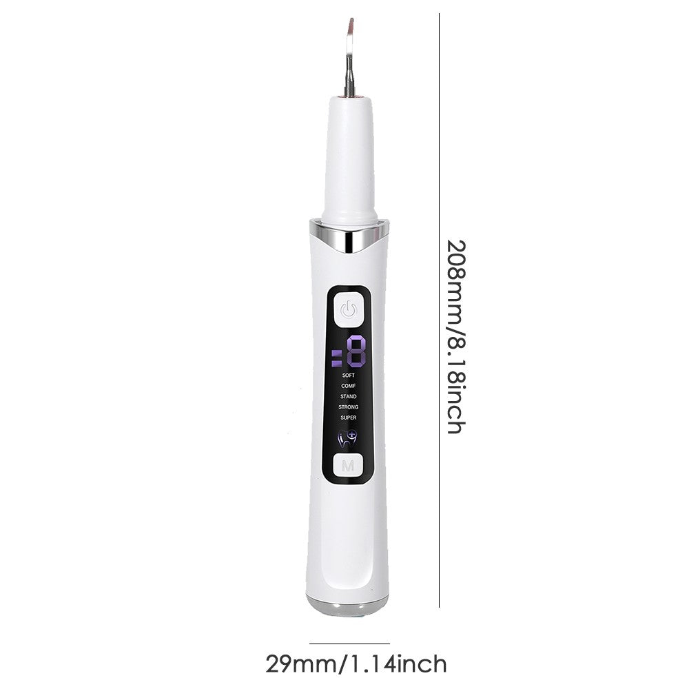 Ultrasonic Electric Tooth Cleaner Tartar Plaque Remover Dental Scaler Tool Kit..
