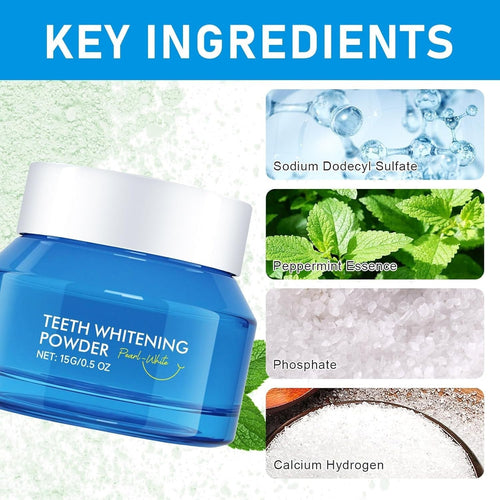 Purely WHITE DELUXE Teeth Whitening Powders,Instant Whitening and Stain Removal